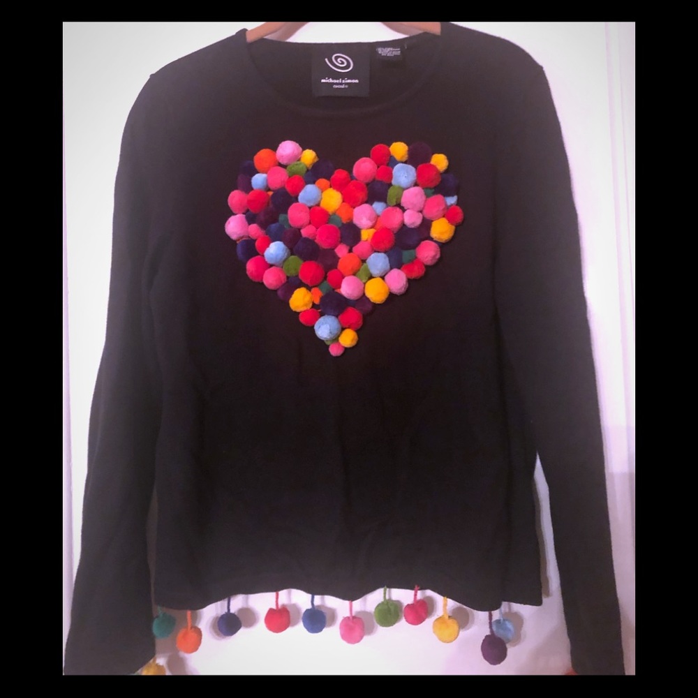 Michael Simon pompom sweater 🌷🌷🌷